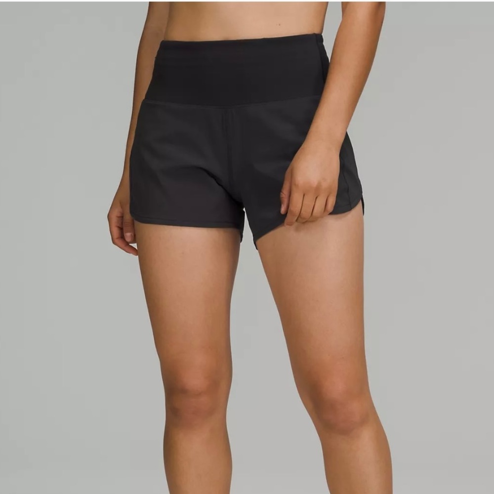 Lululemon Speed Up High-Rise Lined Shorts 4” size 6 Black
